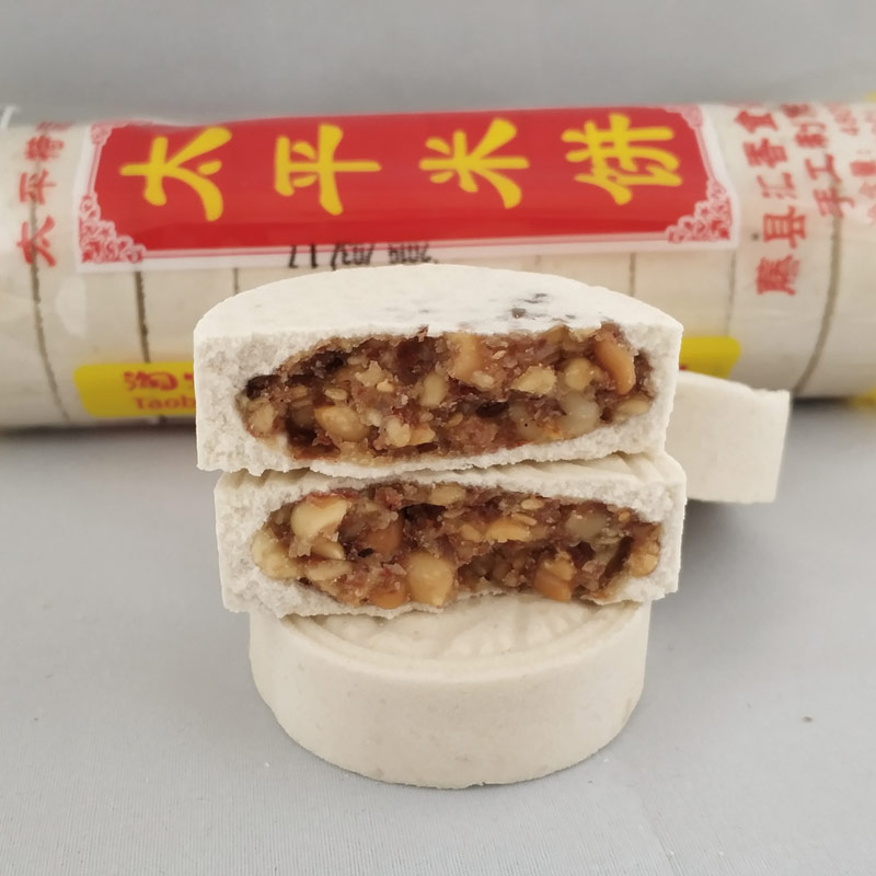 广西梧州特产藤县太平糯米饼高粱紫薯美味夹心花生营养肉松饼零食 - 图2