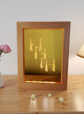 传统文化北斗七星君USB LED实木摆件灯氛围灯夜灯北斗灯