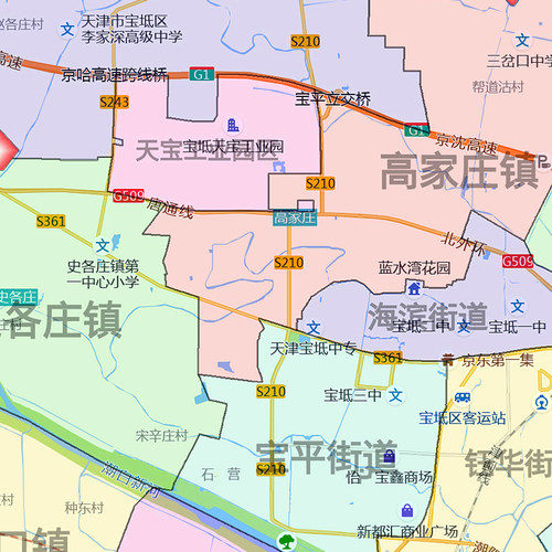 宝坻区折叠地图1.15m天津市入户门装饰画进门客厅走廊贴画现货 - 图1