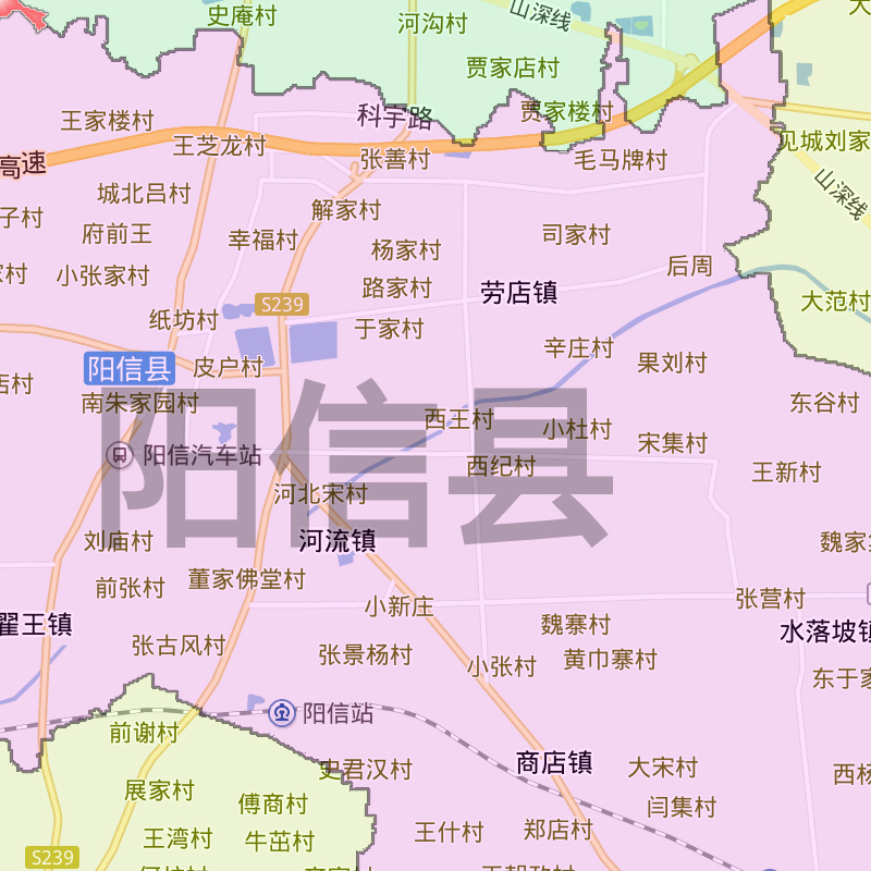 滨州市地图1.15m折叠版初中小学生成人书房装饰画地图墙贴 - 图1