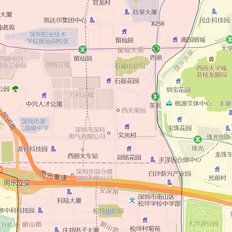 南山区地图1.15m深圳市广东省折叠版客厅装饰画沙发背景墙壁画 - 图2