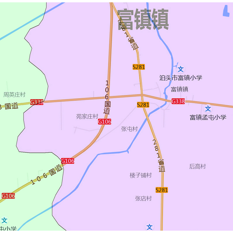 泊头市地图1.15m河北省沧州市折叠版装饰画客厅背景墙面壁画贴图-图1