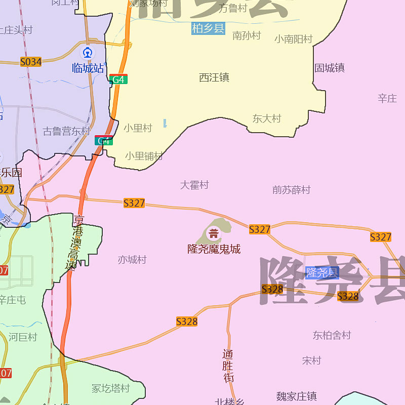 邢台市地图1.15m河北省折叠版装饰画客厅沙发背景墙面壁画贴图 - 图2