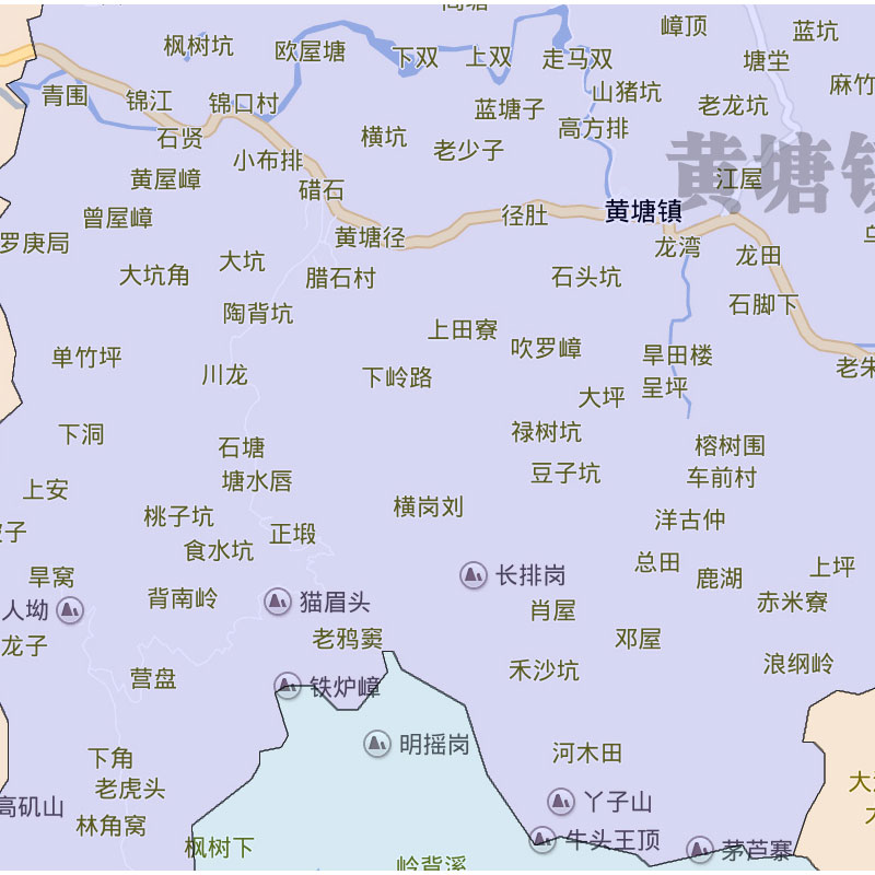 紫金县地图1.15m广东省河源市折叠款高清新款装饰画餐厅贴画现货-图1