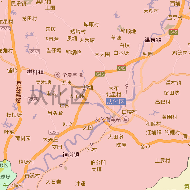 广州市地图1.15m广东省折叠版壁画墙贴办公室贴画客厅书房装饰画 - 图2