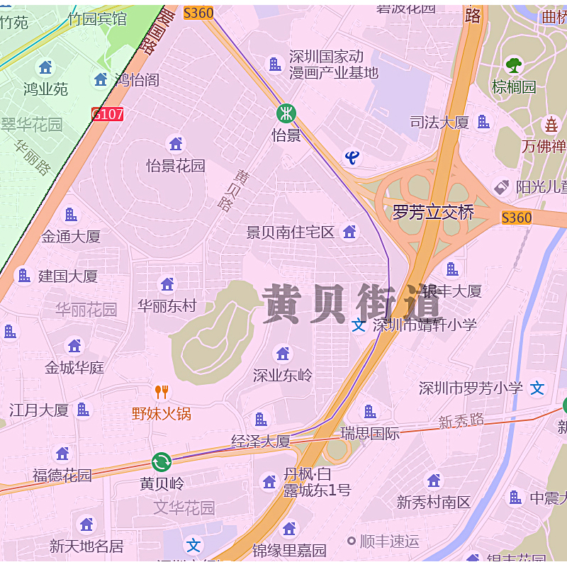 罗湖区地图1.15m广东省深圳市折叠款高清装饰画餐厅贴画 - 图2