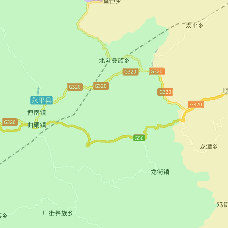 大理白族自治州折叠地图1.15m大尺寸云南省高清贴画现货包邮新款