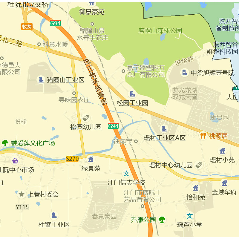 蓬江区地图1.15m广东省江门市折叠版装饰画客厅沙发背景墙面壁画 - 图2