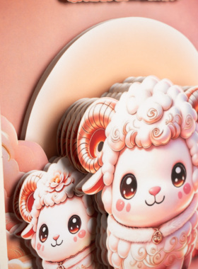 山城文创丨2027新年羊年3D剪纸相框装饰摆件春节商务活动伴手礼