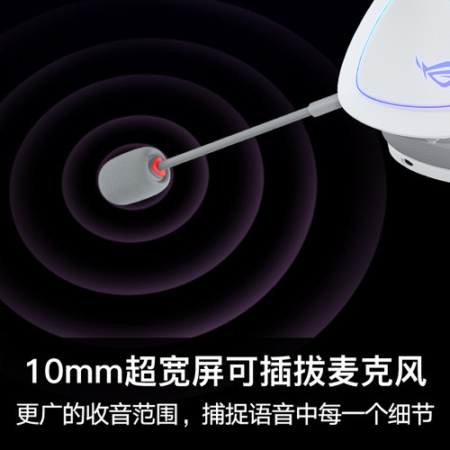 【礼盒装】ROG棱镜2白无线头戴式电竞游戏耳机虚拟7.1音效华硕 - 图1
