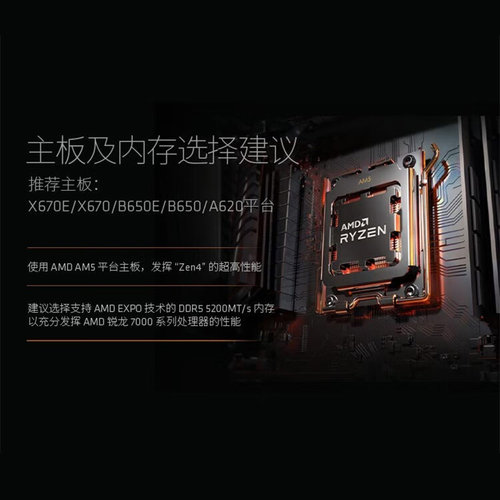 AMD官方正品 r5 9600x/7500F/r7 9700x搭华硕B850主板cpu套装 - 图2