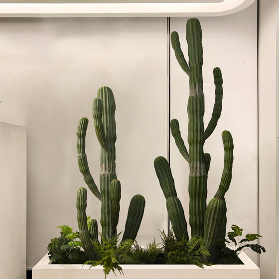 Simulated green plant cactus landscaping decorative ornament potted plant