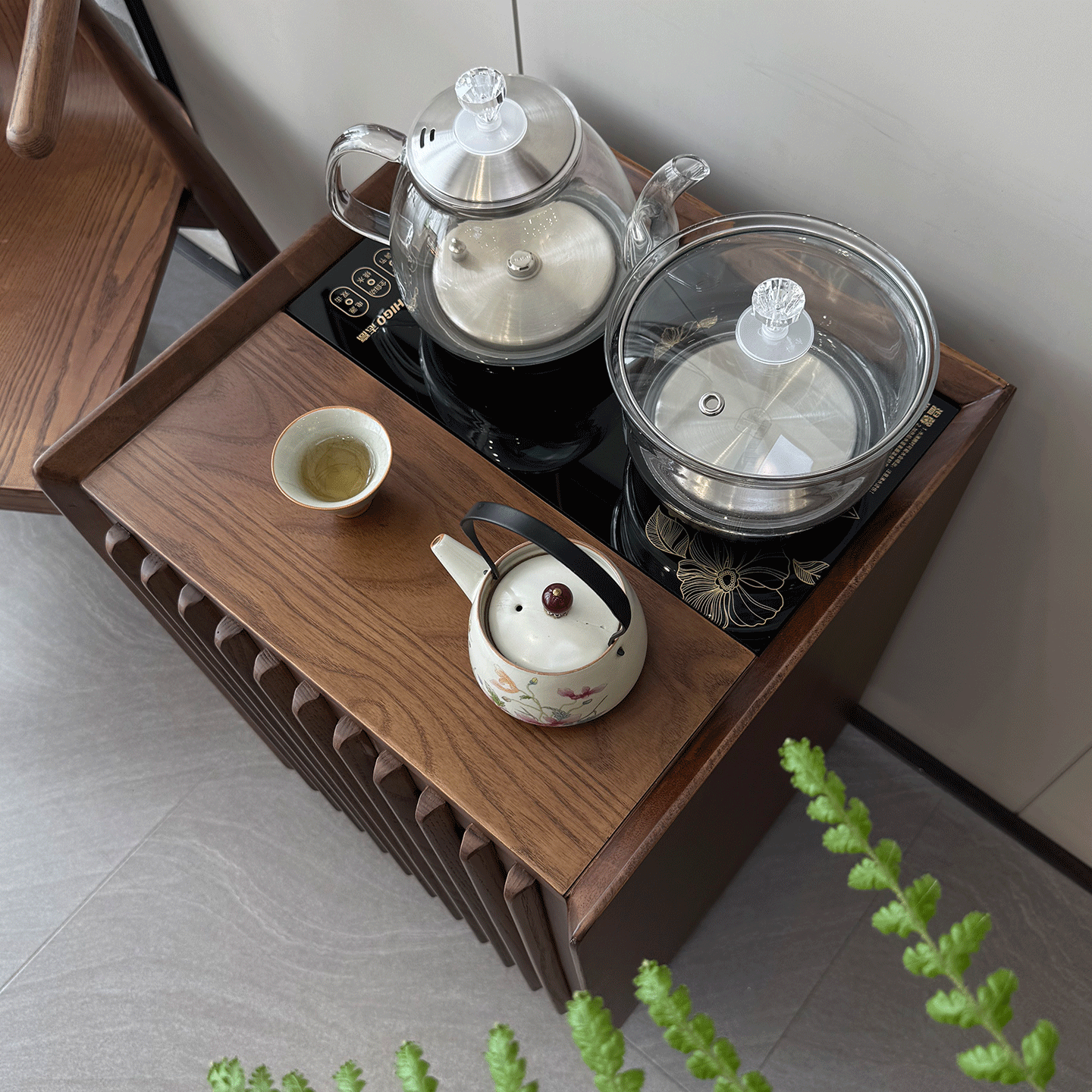 北欧全实木茶水柜烧水壶一体储茶柜办公室茶桌客厅阳台边柜茶水台,淘宝优惠券,粉丝福利购,淘宝优惠卷