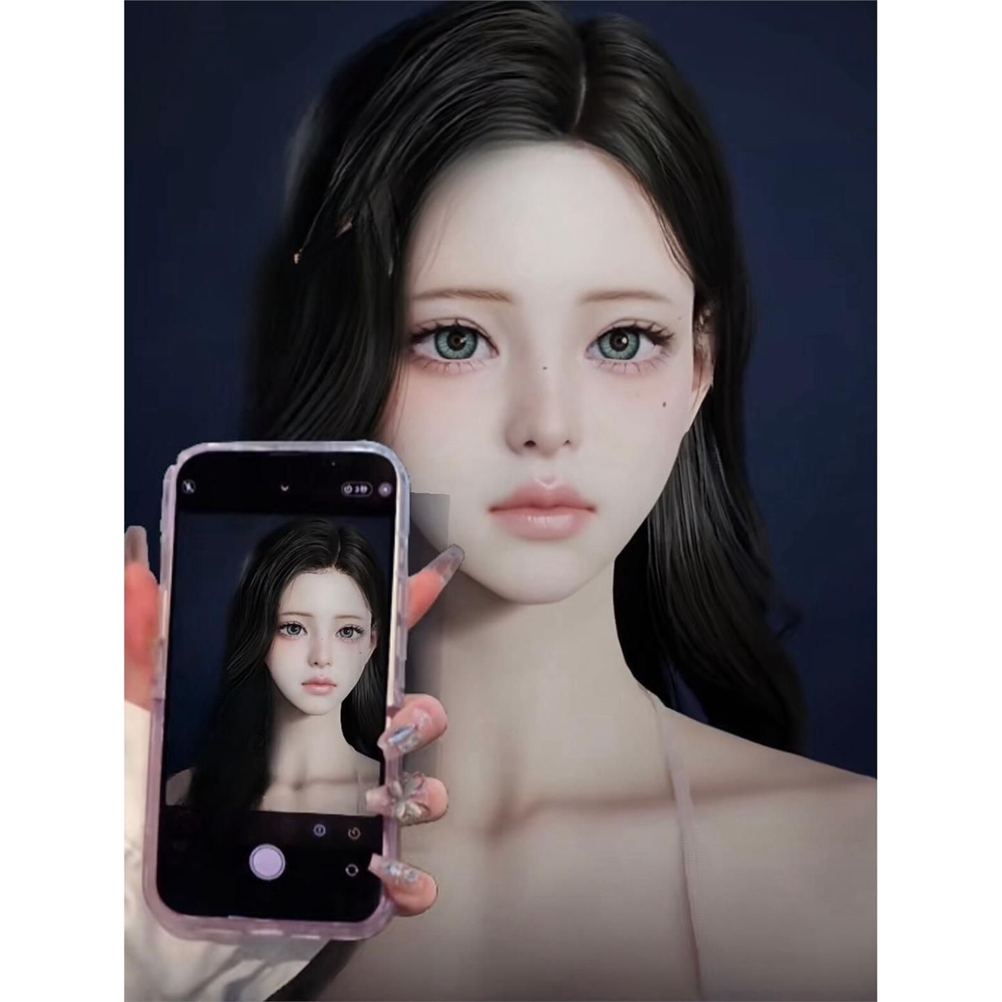 永恒之塔2捏脸女通用 AION2 恩娜 Nico 天族魔族台服韩服 - 图1