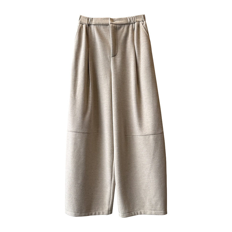 言双 复古质感呢料气球裤女 秋冬高腰显瘦百搭阔腿裤长裤子 9826,淘宝优惠券,粉丝福利购,淘宝优惠卷