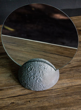 ins风圆形设计师水泥民宿模型