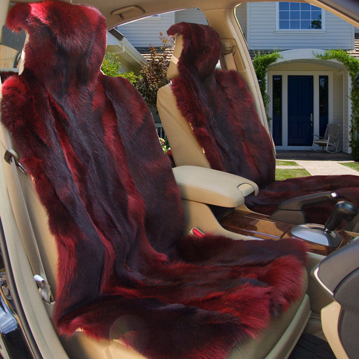 全包澳洲纯羊毛座套款羊毛坐套冬季汽车坐垫皮毛一体真皮座垫套