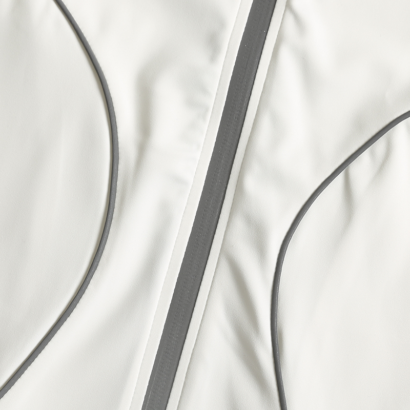 瑜伽服外套女紧身立领拉链反光夜跑骑行速干运动上衣长袖健身服秋 - 图2