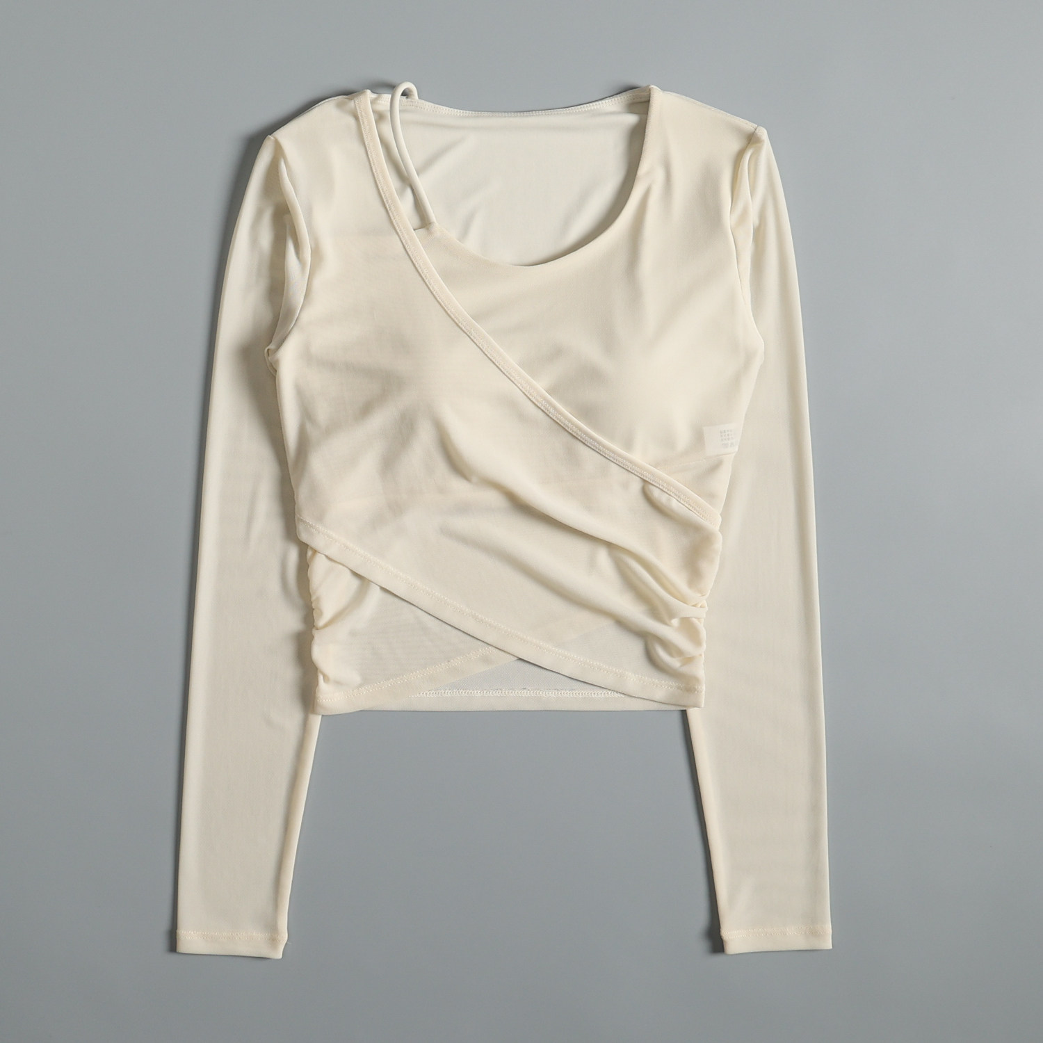 带胸垫瑜伽服长袖女秋冬季高颜值网纱跑步运动上衣普拉提健身T恤,淘宝优惠券,粉丝福利购,淘宝优惠卷