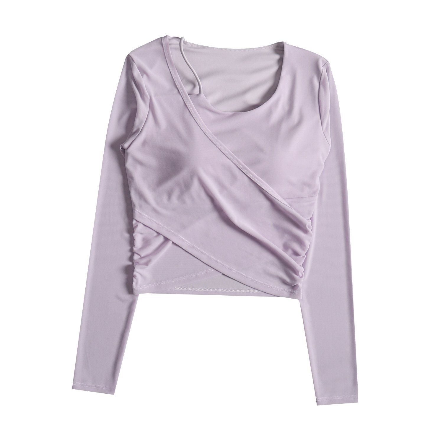 带胸垫瑜伽服长袖女秋冬季高颜值网纱跑步运动上衣普拉提健身T恤,淘宝优惠券,粉丝福利购,淘宝优惠卷