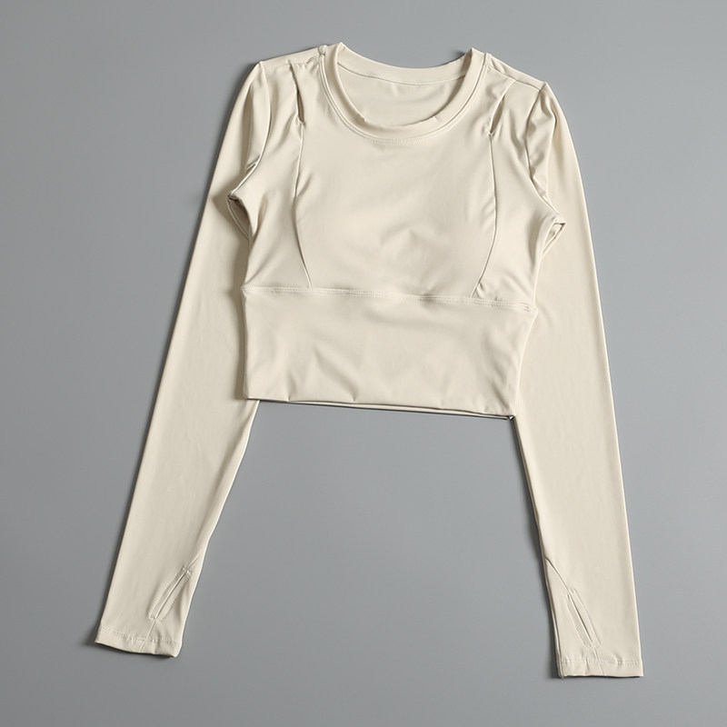 带胸垫瑜伽服女秋冬2025新款运动长袖专业普拉提套装训练健身上衣,淘宝优惠券,粉丝福利购,淘宝优惠卷