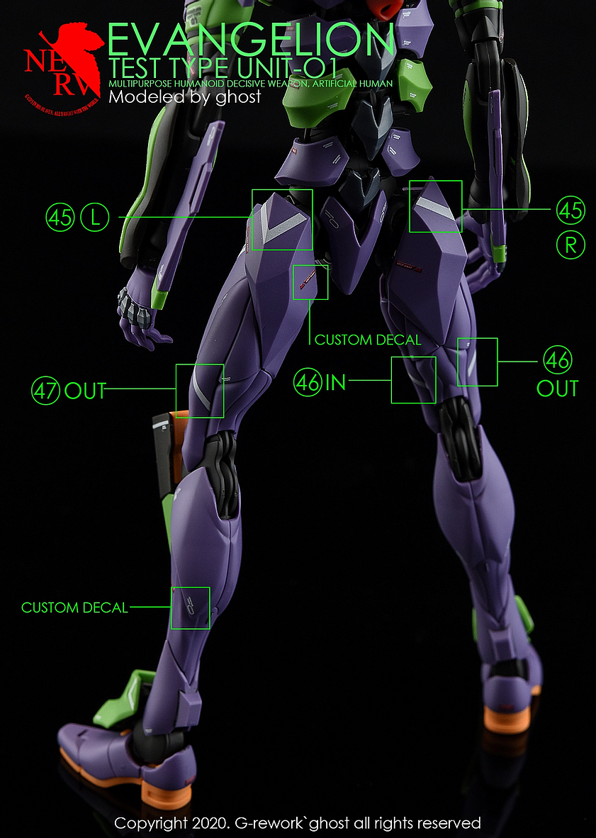 包邮 炎水贴 GHOST版 RG EVA MK 6号机 福音战士剧场版渚薰 荧光 - 图1