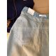 Q36 Retro Washed Wide Leg Jeans Women's Spring and Summer Thin Loose Hip Covering Versatile Slim High Waist Pants