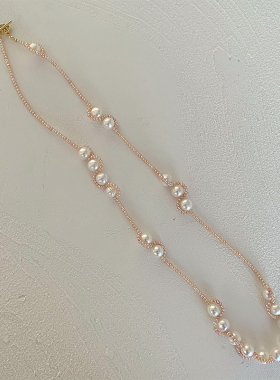 天然珍珠时尚手作毛衣链简约日常