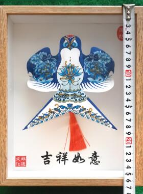 潍坊风筝摆件大号手工艺品旅游纪念品带礼盒和手提袋伴手礼小纸鸢