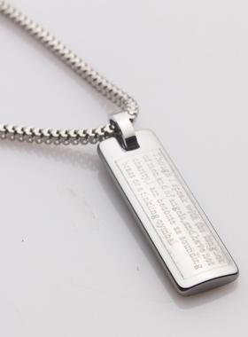 真男人专柜正品情侣钨金吊坠