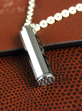 六字真言男士钨金吊坠项链