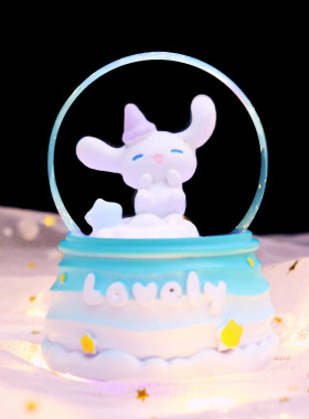 狗狗星河ins创意手办迷你萌宠玻璃小水球45#儿童装饰摆件生日礼物