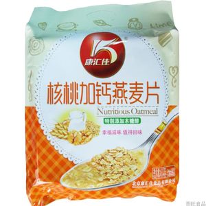 康汇佳牛奶加钙燕麦片612克 木糖醇核桃加钙燕麦片糖尿人冲饮麦片