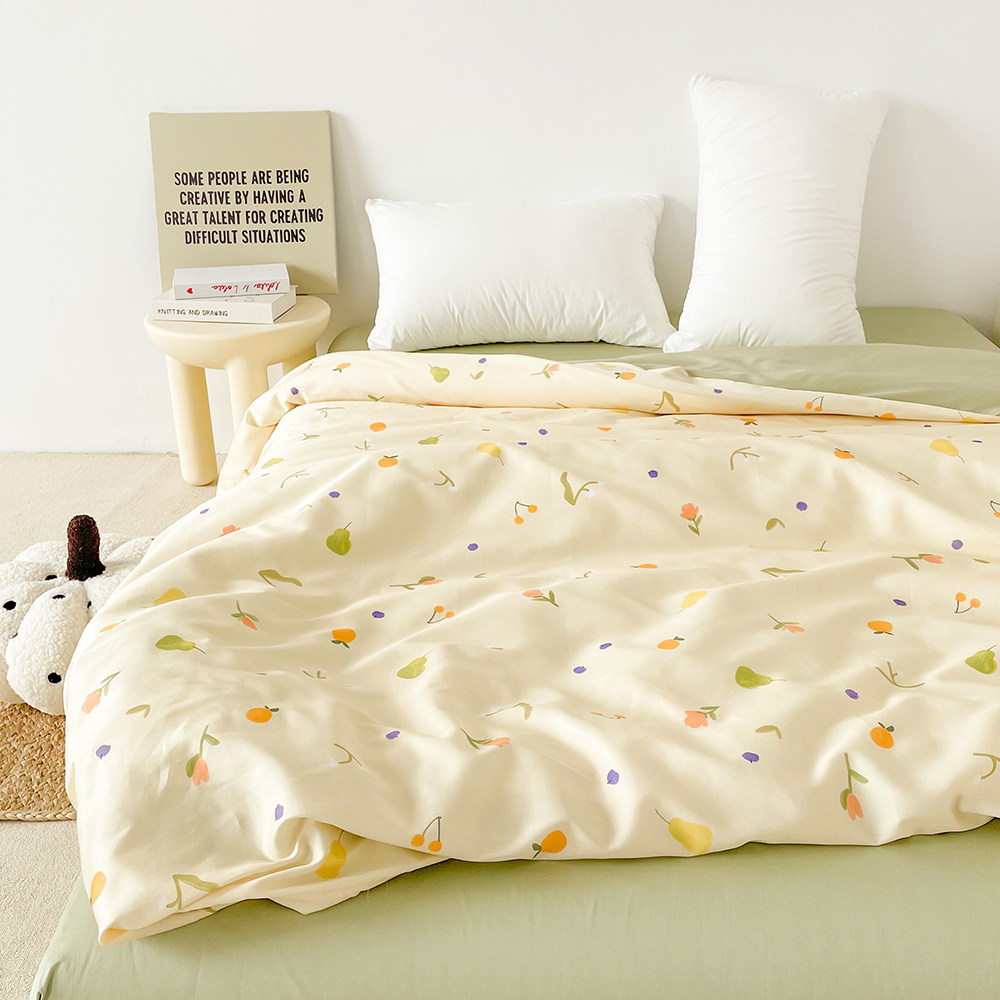 甜茶 复古清新原创全棉被套100棉长绒棉60支被罩纯棉单件被单舒服,淘宝优惠券,粉丝福利购,淘宝优惠卷