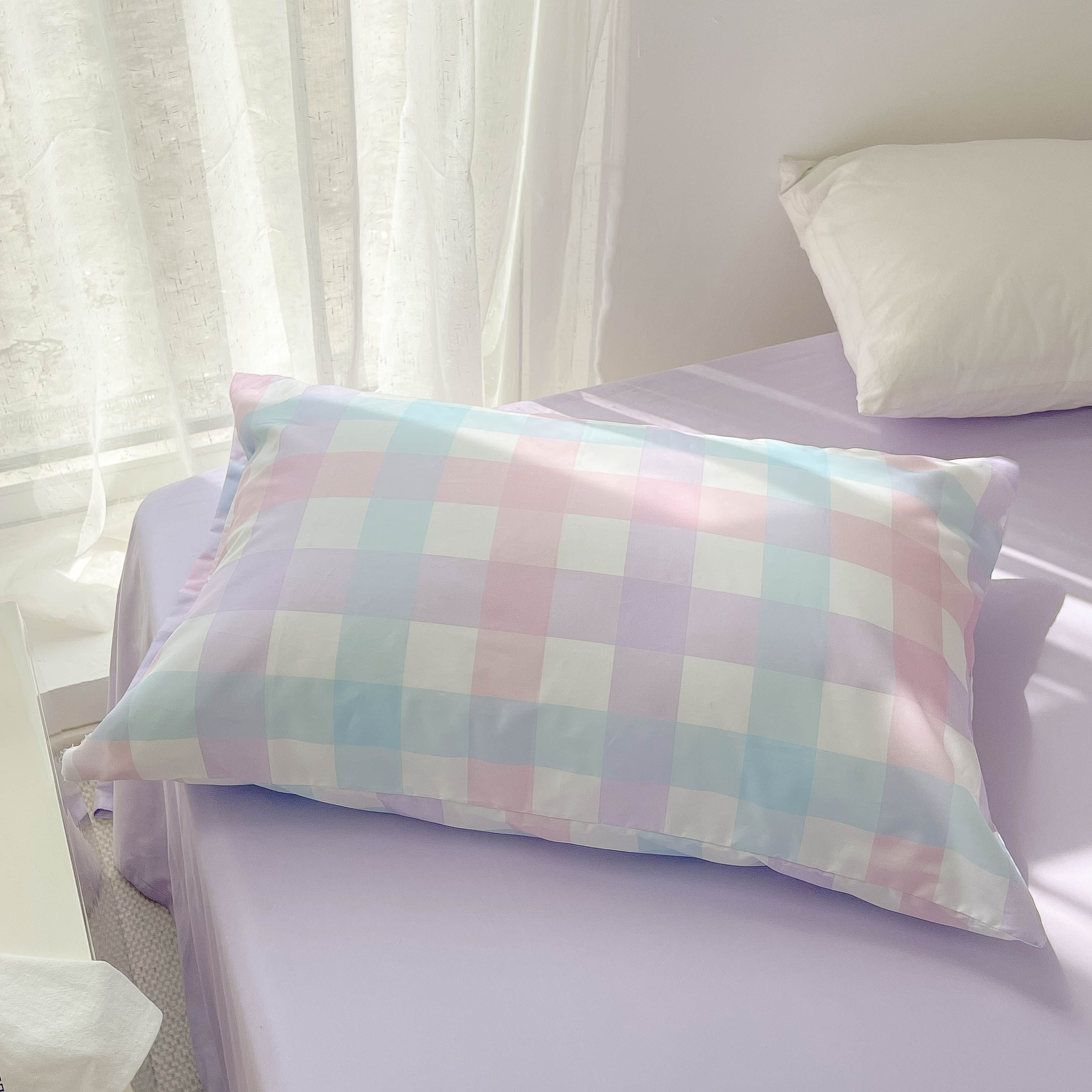 格子的秘密｜舒适全棉棉布网红格子枕套枕头枕芯罩子少女心小清新,淘宝优惠券,粉丝福利购,淘宝优惠卷