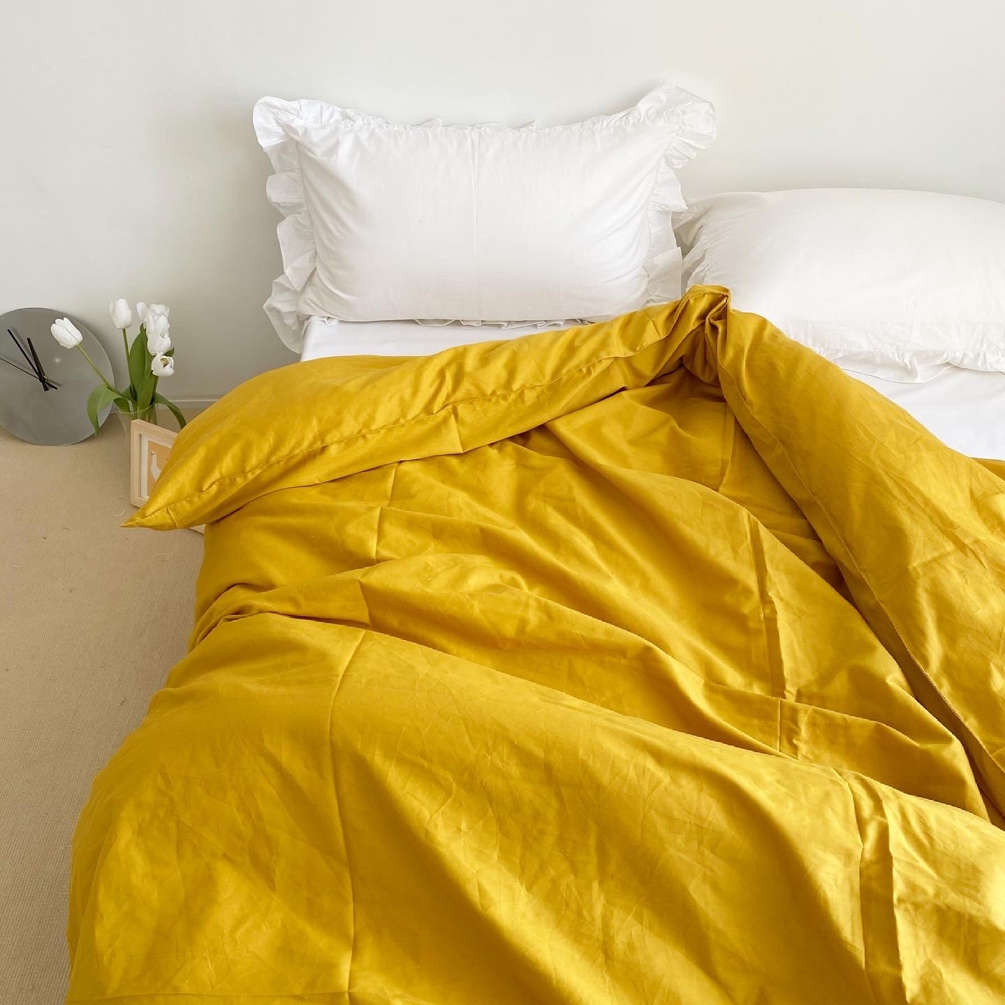 奶油系房间 百搭基础款全棉纯色被套定制单件被罩单双人 低饱和度,淘宝优惠券,粉丝福利购,淘宝优惠卷