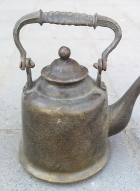 凤凰茶壶老物件古玩铜器