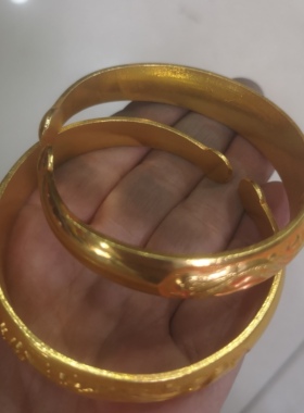 古玩收藏仿古纯铜浮雕龙凤呈祥手镯吉祥活扣铜镯子一对礼品