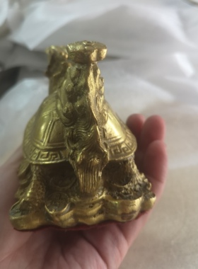 纯铜真铜龙龟摆件如意龙龟家用客厅装饰龙头龟铜工艺品乔迁开业礼