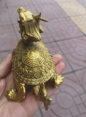 真铜纯铜小号龙龟摆件金钱龟摆设家居客厅办公室装饰礼品