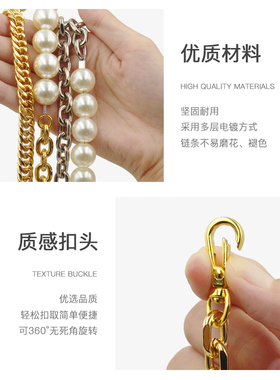 牛仔布艺乞丐凯莉小众珍珠链