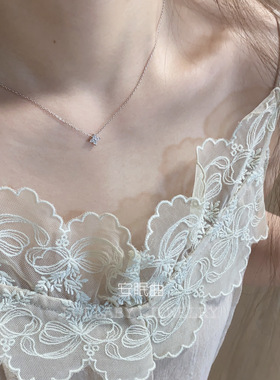 安眠曲纯银四叶草转运项链