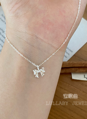 白月光少女～999足银蝴蝶结项链