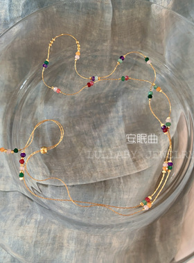 一链四戴不掉色！彩色串珠项链