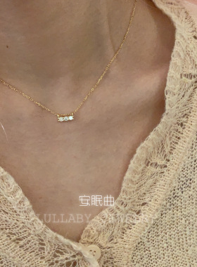 S925纯银不掉色三钻锁骨链女款