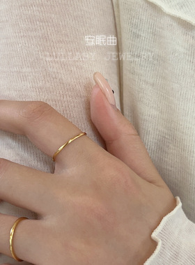 极细素戒！通体s925纯银戒指女