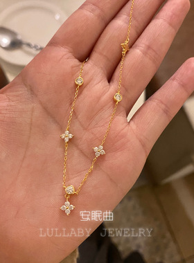 安眠曲s925纯银小众女四叶草