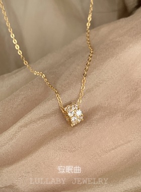 满钻转运环S925纯银小蛮腰锁骨链