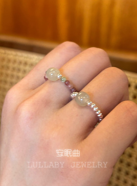 安眠曲和田玉新中式戒指