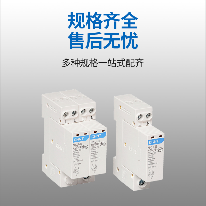 正泰电源防雷器浪涌保护器NXU-Ⅱ G2P3P4P40KA100KA窄体Ⅰ+Ⅱ12.5 - 图2